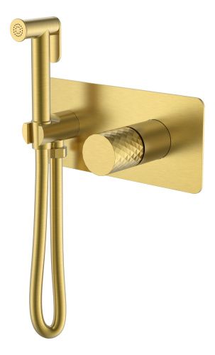 Гигиенический душ со смесителем Boheme Stick 127-MG золото