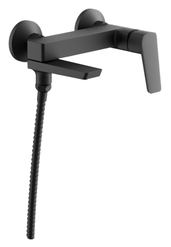 Смеситель для ванны и душа BELZ B60715-7 настенный черный