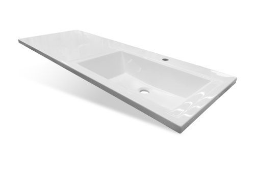 Раковина из искусственного камня Эстет Даллас ФР-00002167 130х50 накладная цвет белый 1 отверстие под смеситель