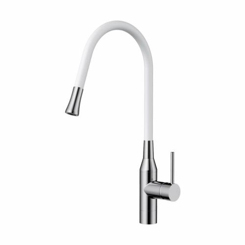 Смеситель для кухни Omoikiri Yatomi 4994250 на мойку белый/нержавеющая сталь