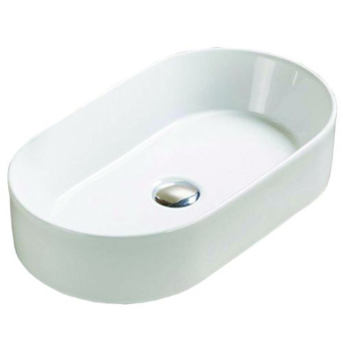 Раковина из сантехнического фаянса Azario AZ-1048 SP 50х30 накладная цвет белый без отверстий под смеситель