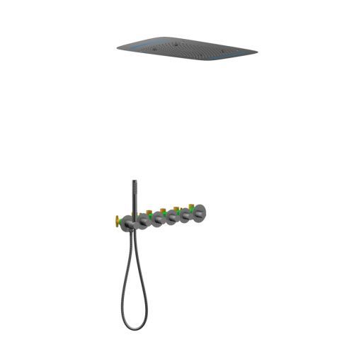 Душевая система Timo Saona SX-2319/18SM встраиваемая в стену цвет серый с термостатом
