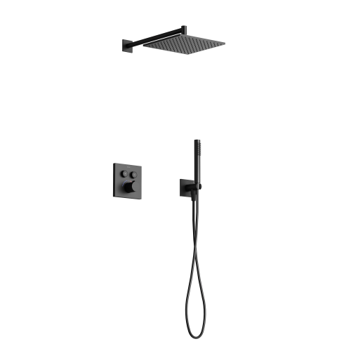 Душевая система Sancos Linn SC9022MB встраиваемая в стену цвет черный с термостатом