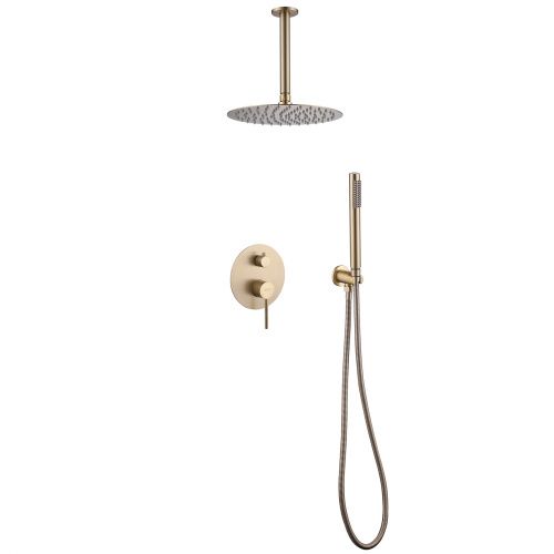 Душевая система Abber AF8821G встраиваемая в стену цвет золото