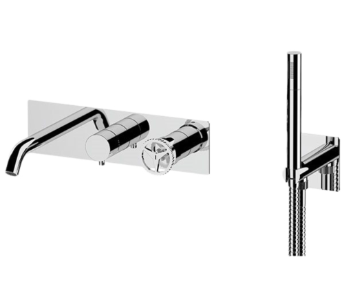Смеситель для ванны Remer Chrono CH53D2 встраиваемый в стену хром