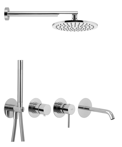 Душевая система Remer X Style X96D3SET встраиваемая в стену цвет хром