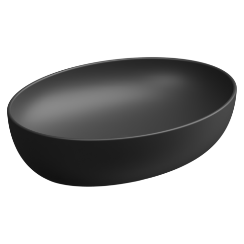 Раковина керамическая GSG Ceramic Design Easy EALAVOV55003 60х40 накладная цвет черный без отверстий под смеситель