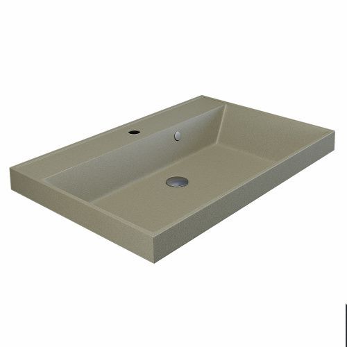 Раковина из искусственного камня Uperwood Classic Quartz 291030023 80х50 полувстраиваемая цвет бежевый