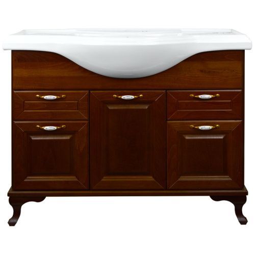 Тумба с раковиной Loranto Пандора CS00075994 110х50 напольная цвет коричневый