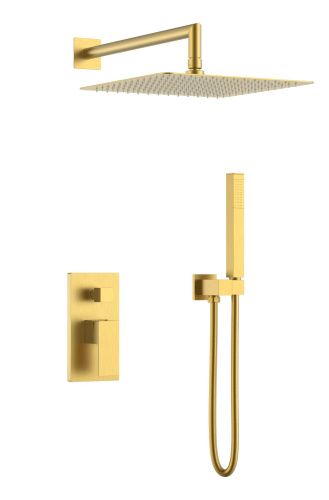 Душевая система Boheme Qubic 474-3-MG встраиваемая в стену цвет золото