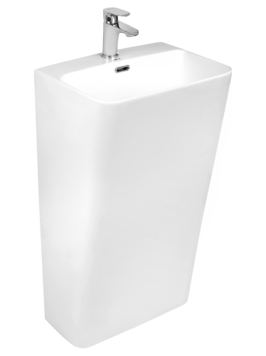 Раковина из сантехнического фаянса WeltWasser WW SK 10000005488 30 см напольная цвет белый 1 отверстие под смеситель