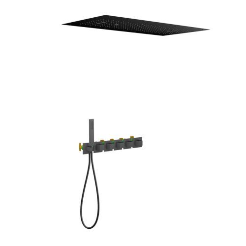 Душевая система Timo Petruma SX-5329/03SM встраиваемая в стену цвет черный с термостатом