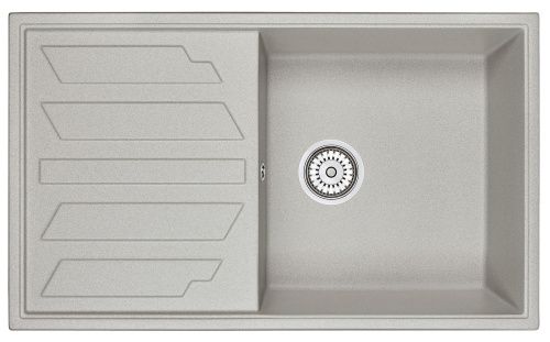Кухонная мойка Granula 8601, БАЗАЛЬТ 85х50 цвет серый поверхность матовая