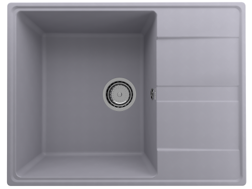 Кухонная мойка Ulgran Quartz Prima 650-05 65х50 цвет серый поверхность матовая