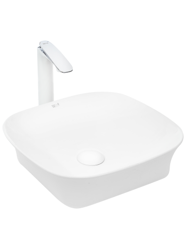 Раковина из сантехнического фаянса WeltWasser WW SK 10000003833 40х40 подвесная цвет белый без отверстий под смеситель