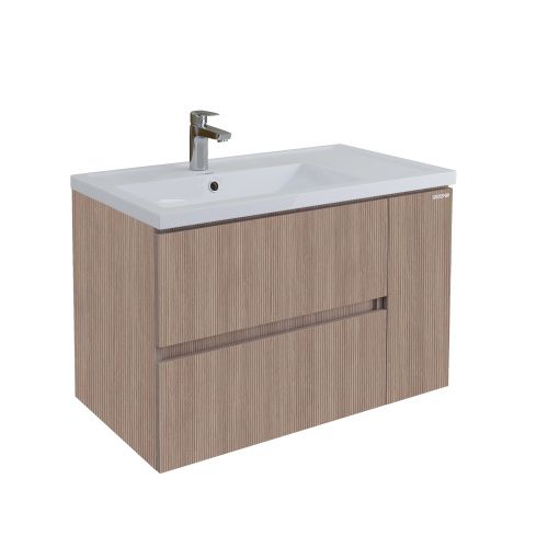 Тумба под раковину Grossman Юнит 208014 80х40 подвесная цвет коричневый