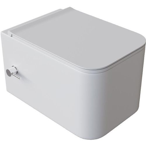 Унитаз подвесной Boheme Mane 970-SET-2-MW цвет белый с сиденьем микролифт безободковый каскадный смыв