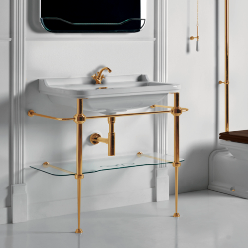 Консоль под раковину Kerasan Waldorf 9196K2oro 100х60 напольная цвет золото