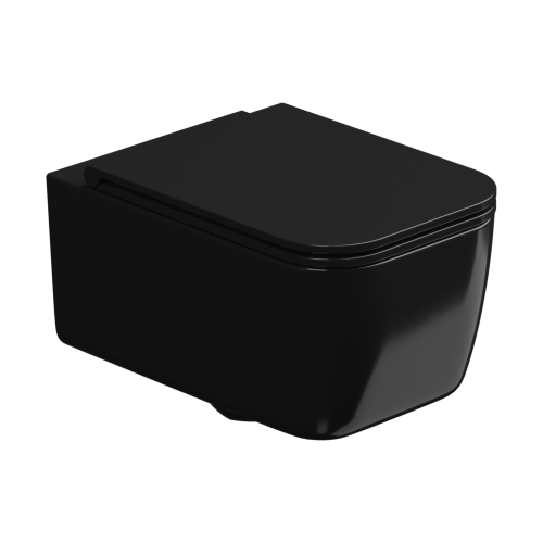 Чаша унитаза подвесная GSG Ceramic Design Brio BRWCSO002 цвет черный без сиденья безободковая каскадный смыв