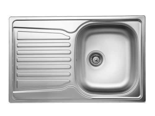Кухонная мойка Ukinox Комфорт COP780.490 -GT8K 1R 80х50 цвет хром поверхность полированная