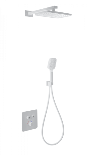Душевая система Wonzon & Woghand WW-B4003-MW встраиваемая в стену цвет белый с термостатом