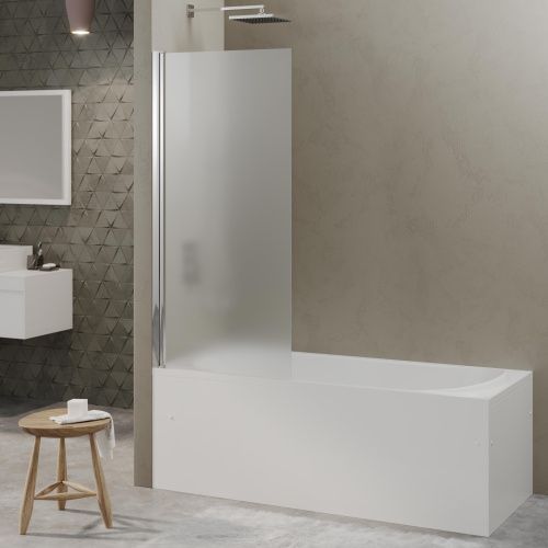 Душевая шторка на ванну Berges RIVER 065020 90х145 стекло матовое профиль хром ориентация универсальная