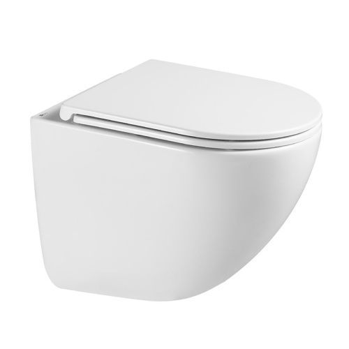 Унитаз подвесной LeMark Glazer 9614003 белый с сиденьем микролифт безободковый смыв торнадо