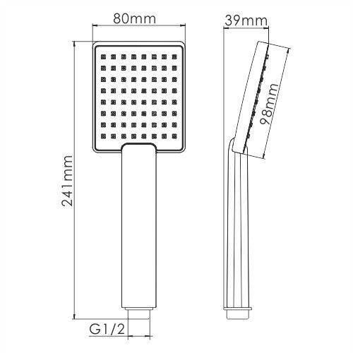 Душевая лейка Wasserkraft A141 цвет хром - фото 3