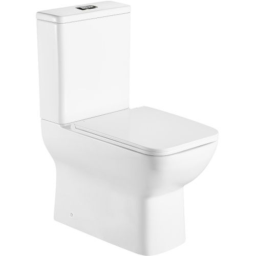 Унитаз напольный с бачком WeltWasser WW INNBACH 001 GL-WT (10000009968) белый с сиденьем микролифт безободковый душевой смыв