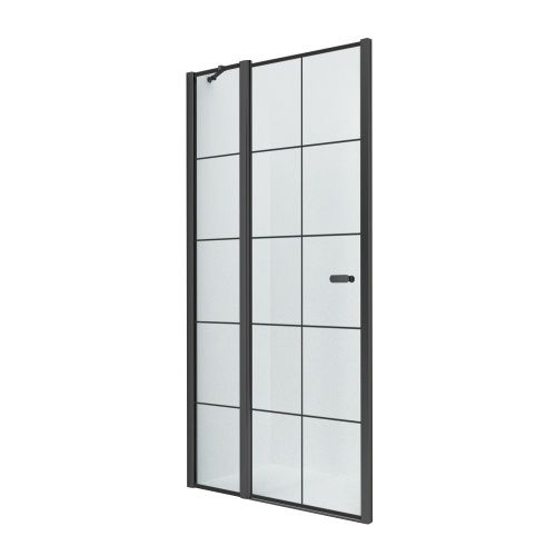 Душевая дверь New Trendy NEW SOLEO Black D-0279A 90х195 стекло прозрачное профиль черный