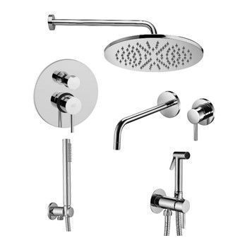 Душевая система Paffoni Light KITZLIG018CR006 встраиваемая в стену