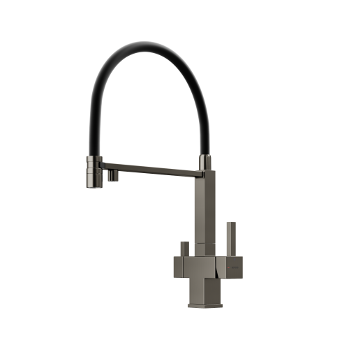Смеситель для кухни Sancos Moro SC4006GG на мойку вороненая сталь
