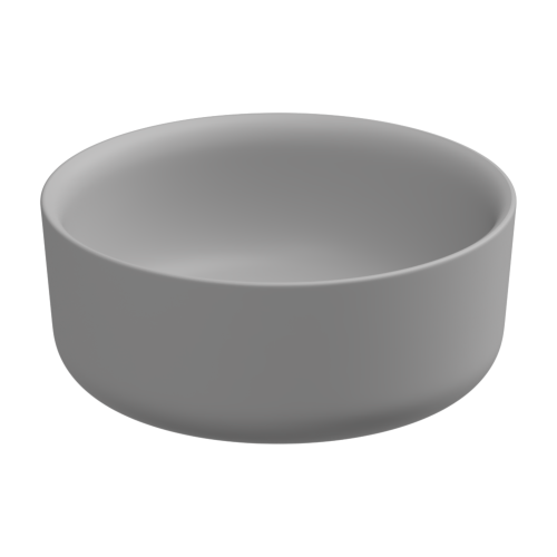 Раковина керамическая GSG Ceramic Design Hit! HILAVRO42033 40х40 накладная цвет серый без отверстий под смеситель