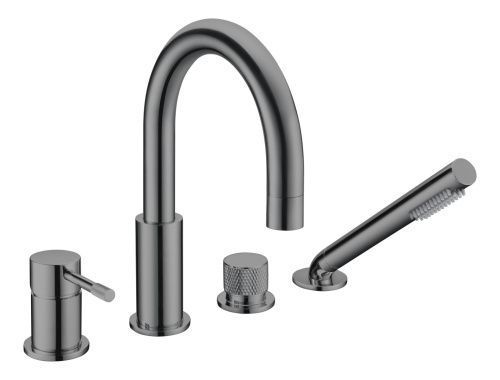 Смеситель Boheme Uno 460-SGM на борт ванны серый