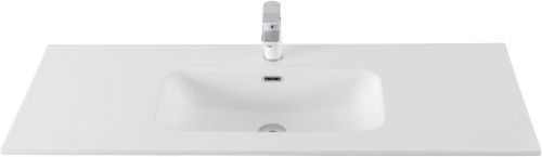 Раковина керамическая Aquanet Flat 00330427 120х50 полувстраиваемая цвет белый 1 отверстие под смеситель