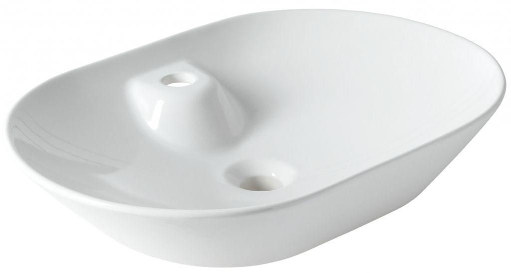 Раковина керамическая Allen Brau Fantasy 4.11020.20 60х40 накладная цвет белый 1 отверстие под смеситель