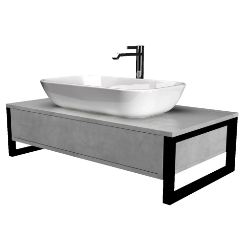 Тумба под раковину 1MarKa Grunge Loft У85852 90х50 подвесная цвет серый