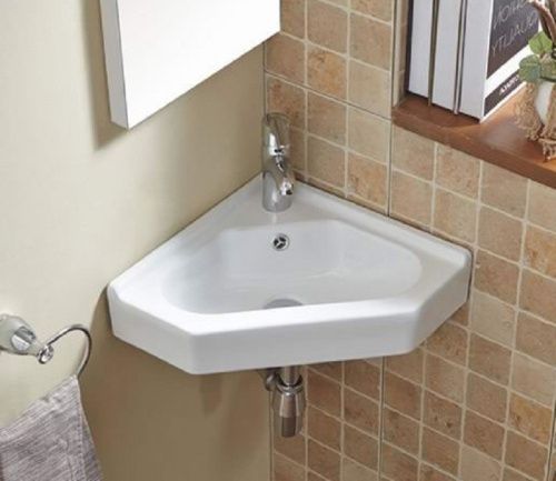 Раковина из сантехнического фаянса CeramaLux 7012J 40х40 подвесная цвет белый 1 отверстие под смеситель