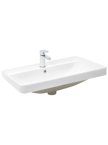 Раковина из сантехнического фаянса WeltWasser WW SK 10000004639 50 см встраиваемая цвет белый 1 отверстие под смеситель