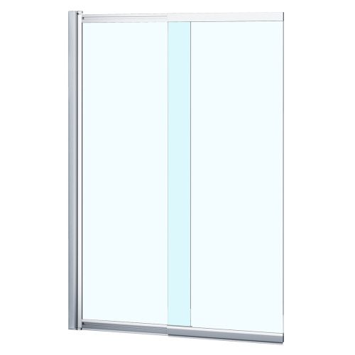 Душевая шторка на ванну Azario Boston AZ-143 80х140 стекло прозрачное профиль хром ориентация универсальная