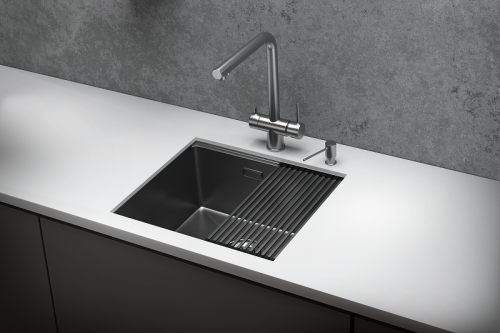 Кухонная мойка Granula Kitchen Space 5045U, СТАЛЬ САТИН 50х45 цвет нержавеющая сталь поверхность матовая