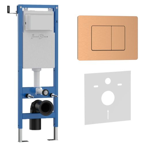 Комплект сантехническая инсталляция с клавишей смыва Iberica Blanca INOX-C IB.001M.1172