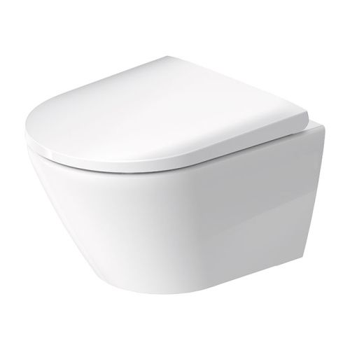 Унитаз подвесной Duravit D-Neo 45880900A1 (2588090000+0021690000) белый с сиденьем микролифт безободковый каскадный смыв