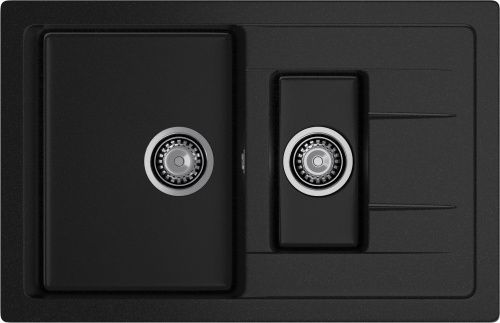 Кухонная мойка Granfest Quadro Q-775KL черный 75х50 цвет черный поверхность матовая