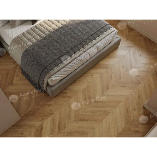 SPC ламинат Alpine Floor Chervon Alpine ECO 18-15 MC Дуб Буна Chevron толщина 0.5 см 43 класс 600х127