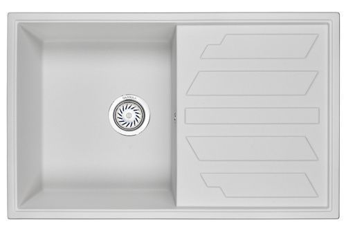 Кухонная мойка Granula 8002, АРКТИК 80х50 цвет белый поверхность матовая
