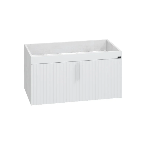 Тумба под раковину СанТа Юпитер 700357 80х40 подвесная цвет белый/серый