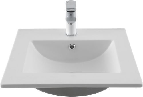 Раковина керамическая Aquanet Flat 00330428 50х40 полувстраиваемая цвет белый 1 отверстие под смеситель