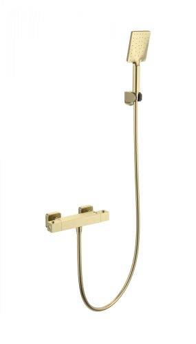 Смеситель для душа Wonzon & Woghand WW-B2026-A-BG настенный золото с термостатом