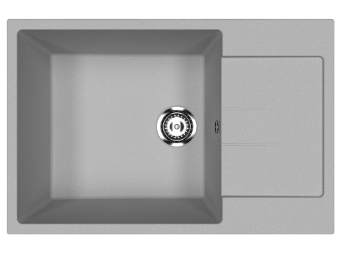 Кухонная мойка Ulgran Classic U-602-342 75х50 цвет серый